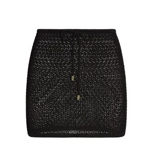 NWT Monday Swimwear Cartagena Skirt - Black Lace Crochet